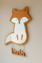 Load image into Gallery viewer, Wooden Fox Mirror