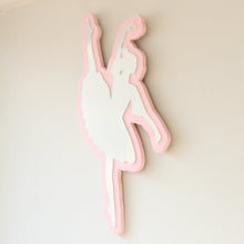 Load image into Gallery viewer, Ballerina shaped wooden shatterproof kids mirror