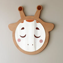 Load image into Gallery viewer, round giraffe mirror wall decor for kids room or nursery