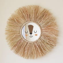 Load image into Gallery viewer, kids raffia lion head wall decor