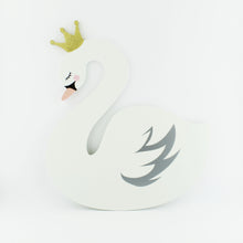 Load image into Gallery viewer, Personalisable girls bedroom swan wall decor