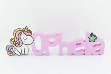 Load image into Gallery viewer, Unicorn Custom 3D Name Sign