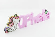 Load image into Gallery viewer, Unicorn Custom 3D Name Sign