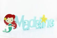 Load image into Gallery viewer, Mermaid Freestanding 3D Name Sign