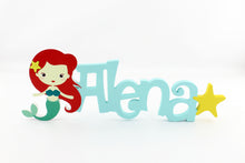 Load image into Gallery viewer, Mermaid Freestanding 3D Name Sign