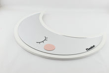 Load image into Gallery viewer, Sleepy Eye Crescent Moon Nursery Mirror