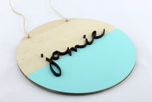 Load image into Gallery viewer, Round Wood Kids Name Sign