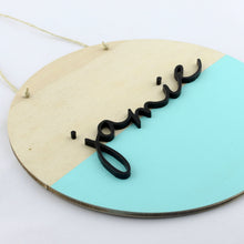 Load image into Gallery viewer, kids wooden round name sign