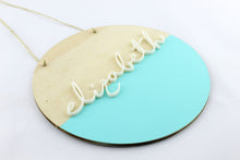 Load image into Gallery viewer, Round Wood Kids Name Sign