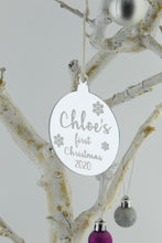 Load image into Gallery viewer, Personalised First Xmas Tree Decoration