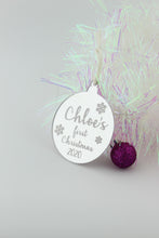 Load image into Gallery viewer, Personalised First Xmas Tree Decoration