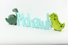 Load image into Gallery viewer, Dinosaur Cut out Name Sign