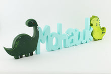 Load image into Gallery viewer, Dinosaur Cut out Name Sign