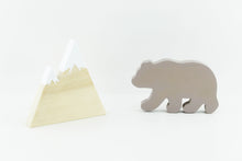 Load image into Gallery viewer, Wooden Snowy Mountain Nursery Decor