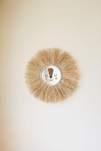 Load image into Gallery viewer, Raffia Lion Head Mirror Wall Decor