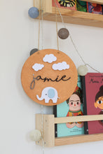 Load image into Gallery viewer, Custom Elephant Round Name Sign