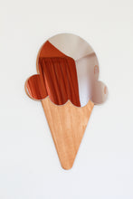 Load image into Gallery viewer, Wooden Icecream Shaped Mirror