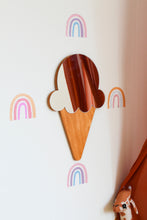 Load image into Gallery viewer, Wooden Icecream Shaped Mirror