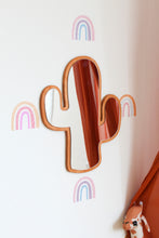 Load image into Gallery viewer, Wooden Cactus Shaped Kids Mirror