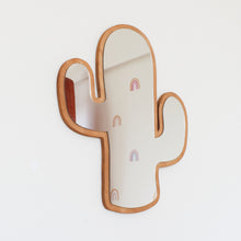 Load image into Gallery viewer, Cactus Shaped Kids Wooden Mirror Wall Decor