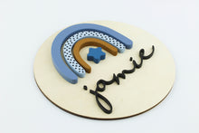Load image into Gallery viewer, Rainbow Star Round Name Sign