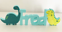 Load image into Gallery viewer, Dinosaur Cut out Name Sign