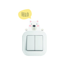 Load image into Gallery viewer, cute bear nursery light switch sticker decal