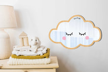 Load image into Gallery viewer, Cloud Shaped Wooden Kids Mirror