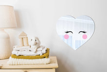 Load image into Gallery viewer, Stick-on Heart Shaped Wall Mirror