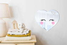 Load image into Gallery viewer, Stick-on Heart Shaped Wall Mirror