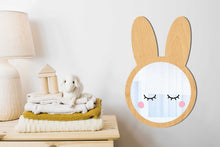 Load image into Gallery viewer, Wooden Bunny Ears Kids Mirror