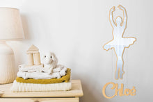 Load image into Gallery viewer, Wooden Ballerina Kids Shatterproof Wall Mirror