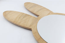 Load image into Gallery viewer, Wooden Bunny Ears Kids Mirror