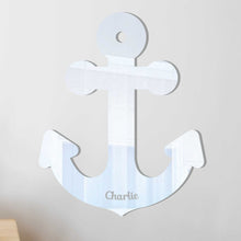 Load image into Gallery viewer, Nautical Anchor Shaped Kids Mirror