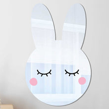 Load image into Gallery viewer, Bunny Shaped Kids Wall Mirror Decor