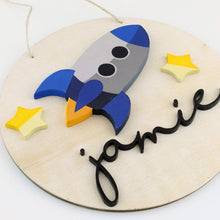 Load image into Gallery viewer, outer space theme kids name sign