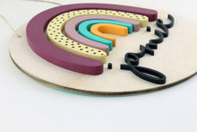 Load image into Gallery viewer, Rainbow Round Name Sign