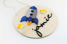 Load image into Gallery viewer, Outer Space Round Name Sign