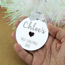 Load image into Gallery viewer, Personalised babies first Christmas Tree Decoration