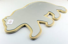 Load image into Gallery viewer, Wooden Grizzly Bear Shaped Kids Wall Mirror