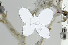 Load image into Gallery viewer, Personalised Butterfly Xmas Tree Decoration