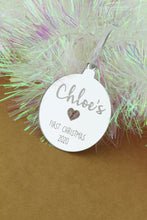 Load image into Gallery viewer, Personalised First Xmas Tree Decoration