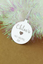 Load image into Gallery viewer, Personalised First Xmas Tree Decoration
