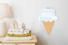 Load image into Gallery viewer, Wooden Icecream Shaped Mirror