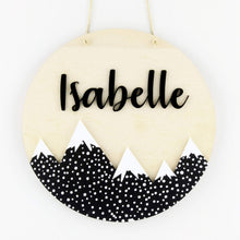 Load image into Gallery viewer, kids round boho wood name sign