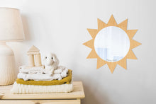 Load image into Gallery viewer, Sun Shaped Wooden Kids Mirror