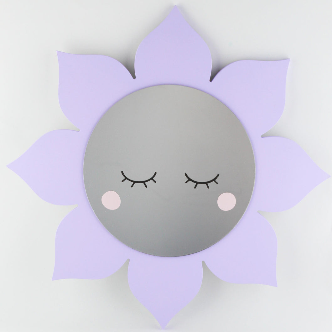 flower shaped kids wall mirror