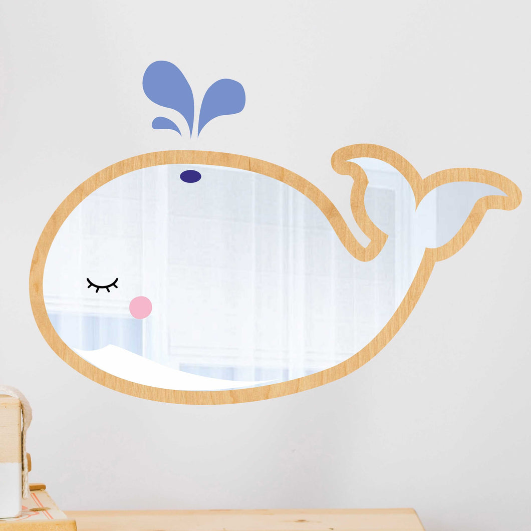 Whale Mirror Wall Decor