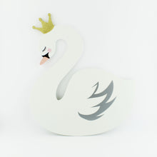 Load image into Gallery viewer, Personalisable girls bedroom swan wall decor
