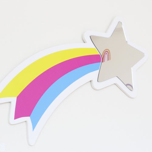 Shooting star kids mirror wall decor